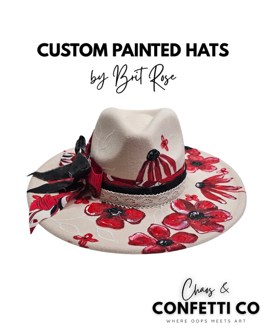 Custom Painted Hats by Brit Rose