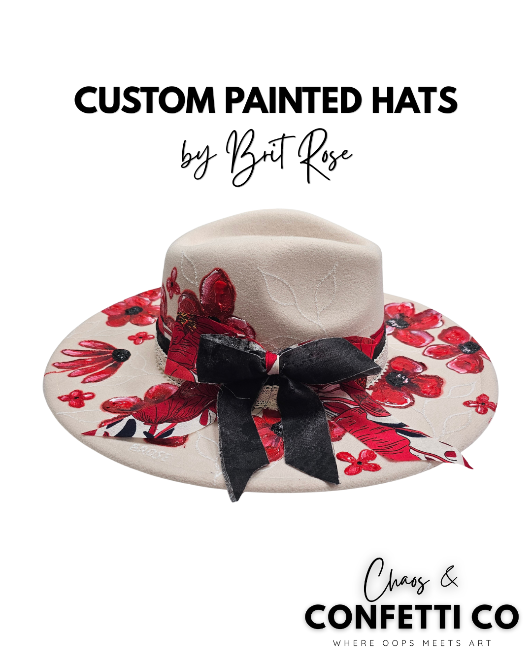 Custom Painted Hats by Brit Rose