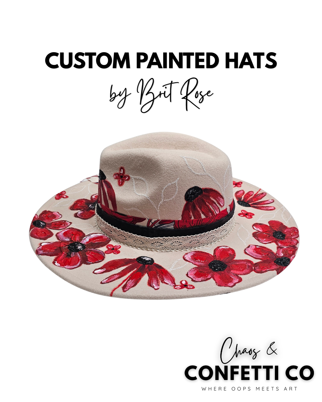 Custom Painted Hats by Brit Rose